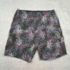 American‎ Eagle Shorts Mens 32 Black Floral Print Next Level Flex Casual Summer